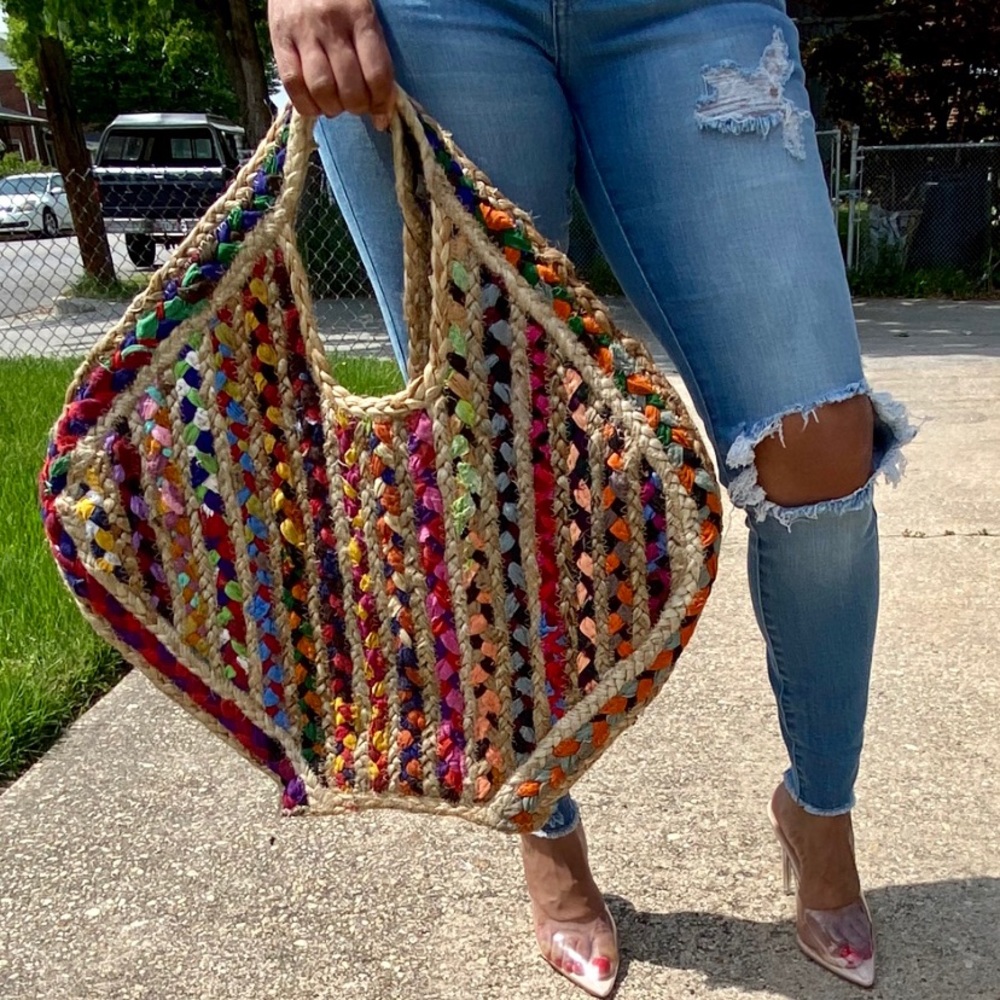 Cute Colorful Crocheted Tote Bag